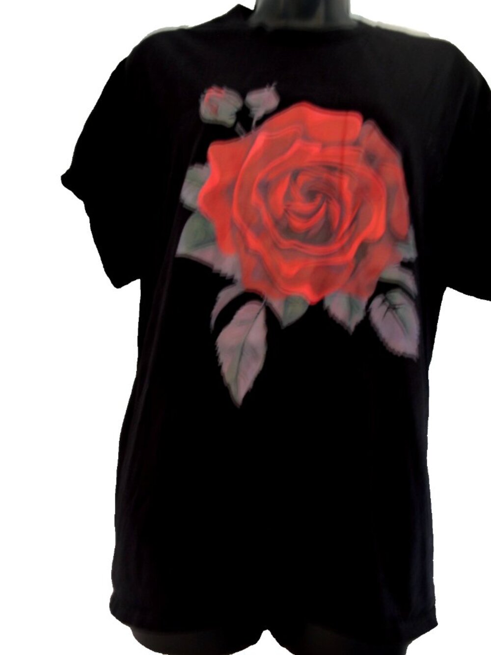 Roses Graphic T-Shirt, Size Large